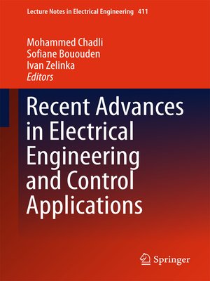 cover image of Recent Advances in Electrical Engineering and Control Applications